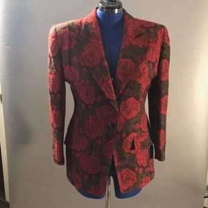 Vintage Michi Moon for Sanyo Floral Blazer Size 10